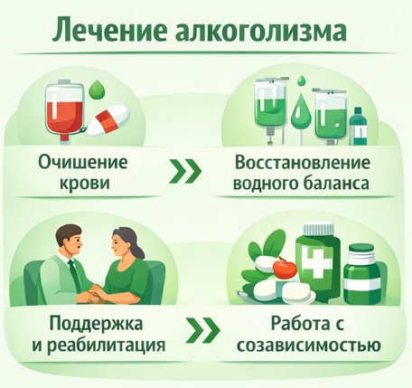 лечение алкоголизма в Калаче этапы